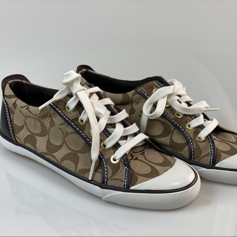 Coach Barrett Sneakers 8B Khaki Chestnut